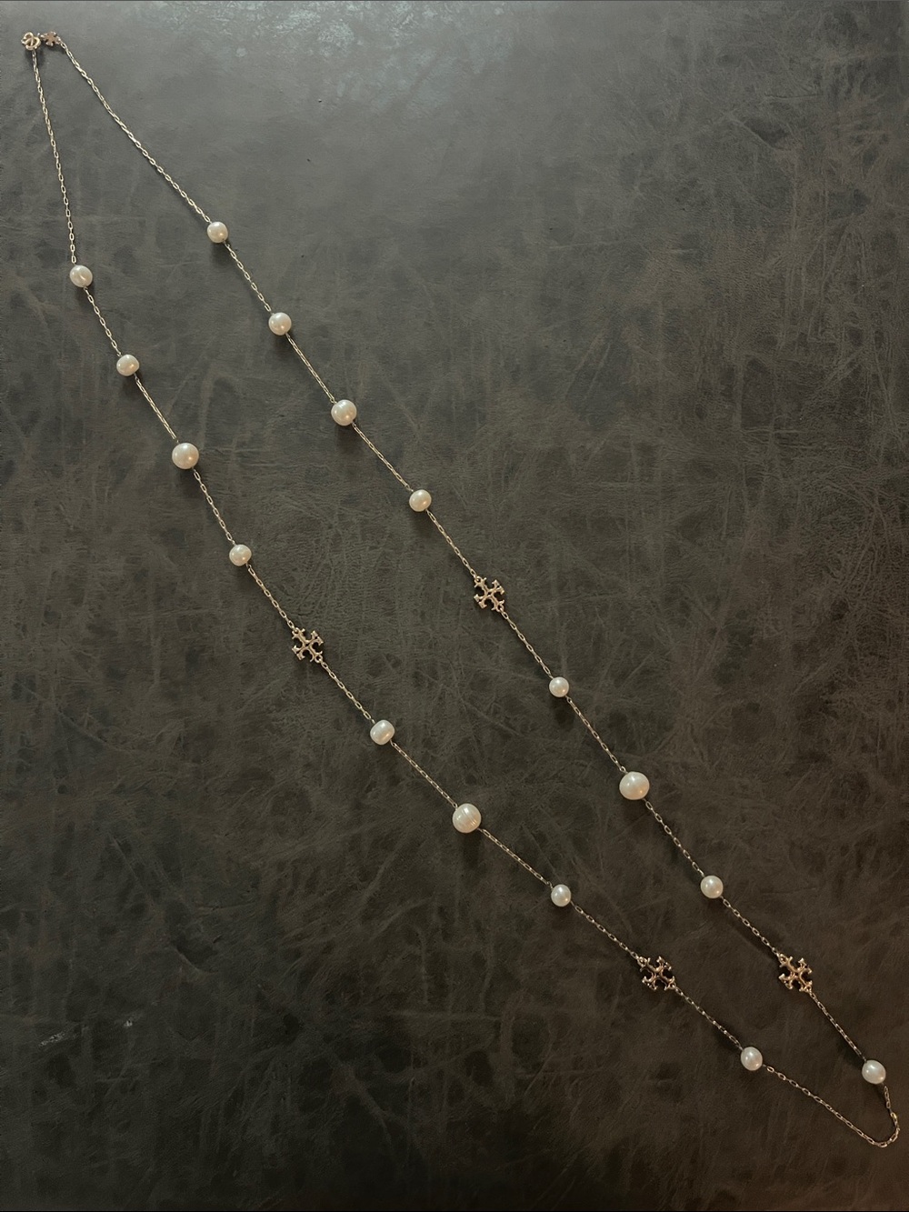 Tory Burch Long Moondance Pearl Necklace